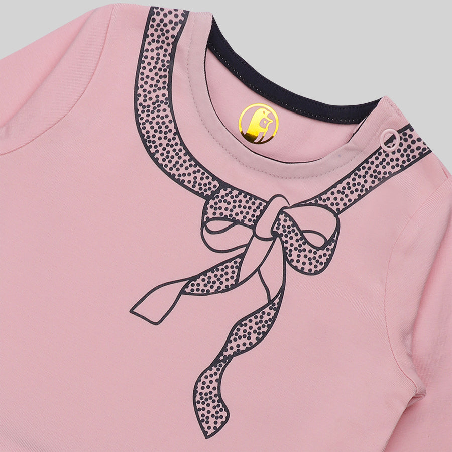 Super Trendy Girls Bow set (Pink) - Organic cotton