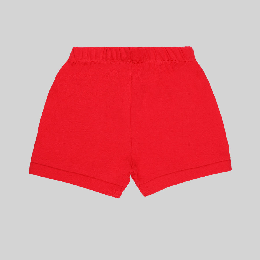 Baby-552B girls shorty Set (Red) - Organic cotton