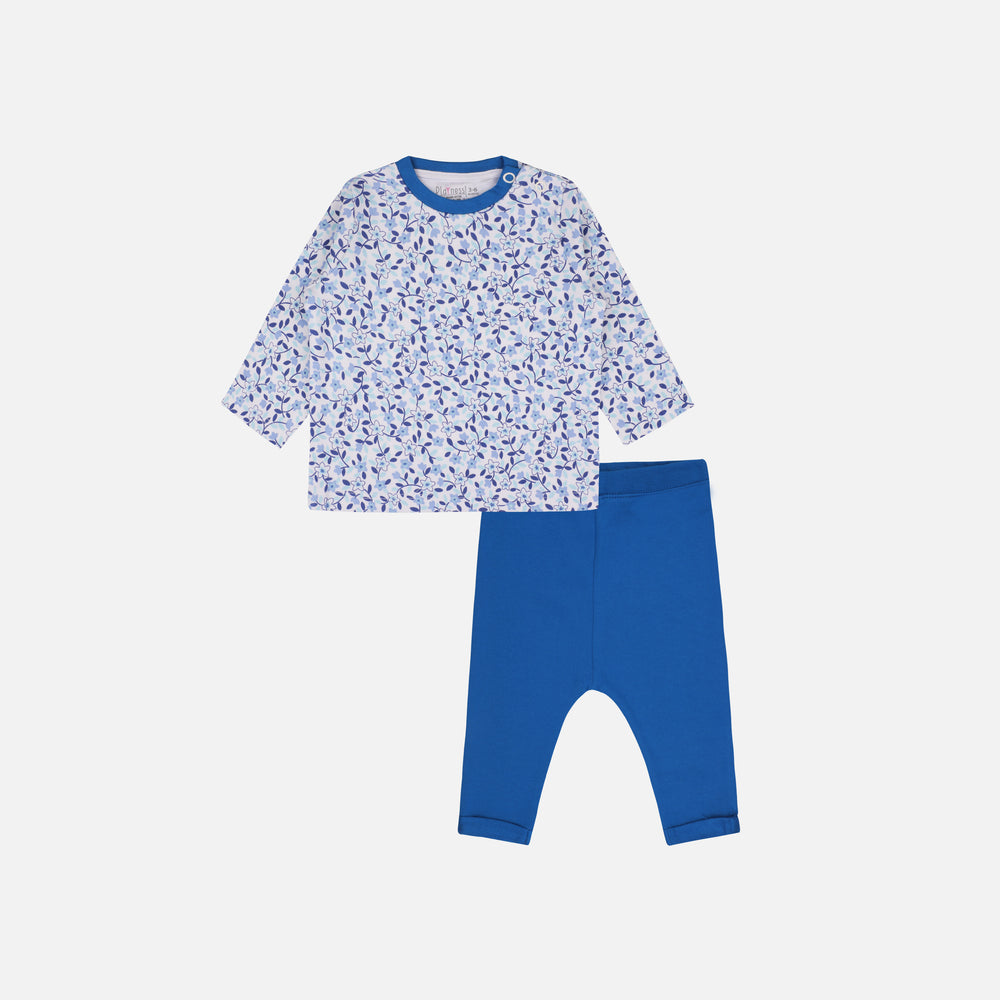 Blue Floral - Baby Pyjama Set