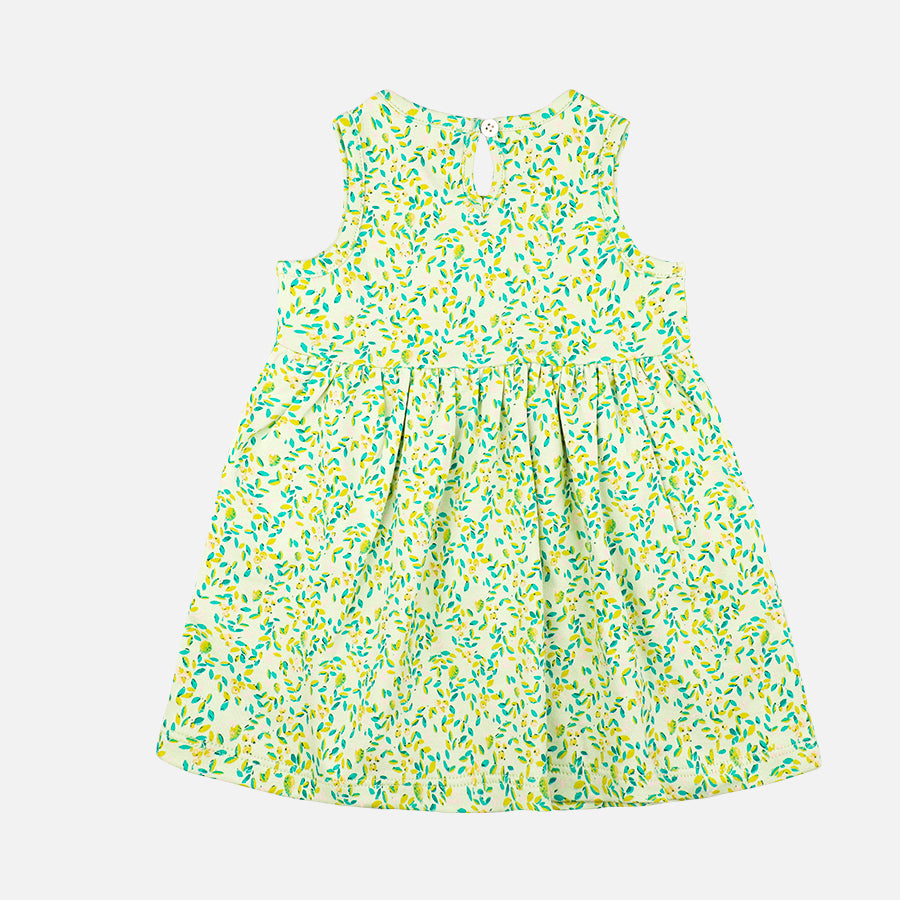 Baby-694 Girls Dress with a Pocket  - Organic Cotton