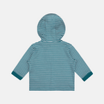BABY-720 Unisex Stripe Hooded Cardigan - Organic Cotton