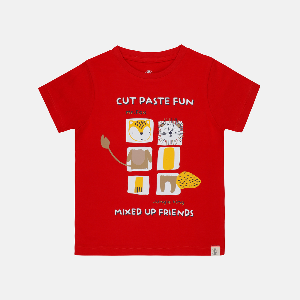 Baby-764 Boys Cut Paste Fun Tee Set - Organic Cotton