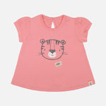 Baby-587 Girl Trendy Summer Tigress Shorty Set - Organic Cotton