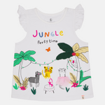 Girls Jungle Party Top - Organic Cotton