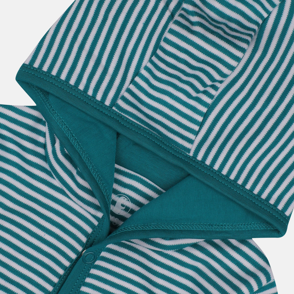 Unisex Stripe Hooded Cardigan - Organic Cotton