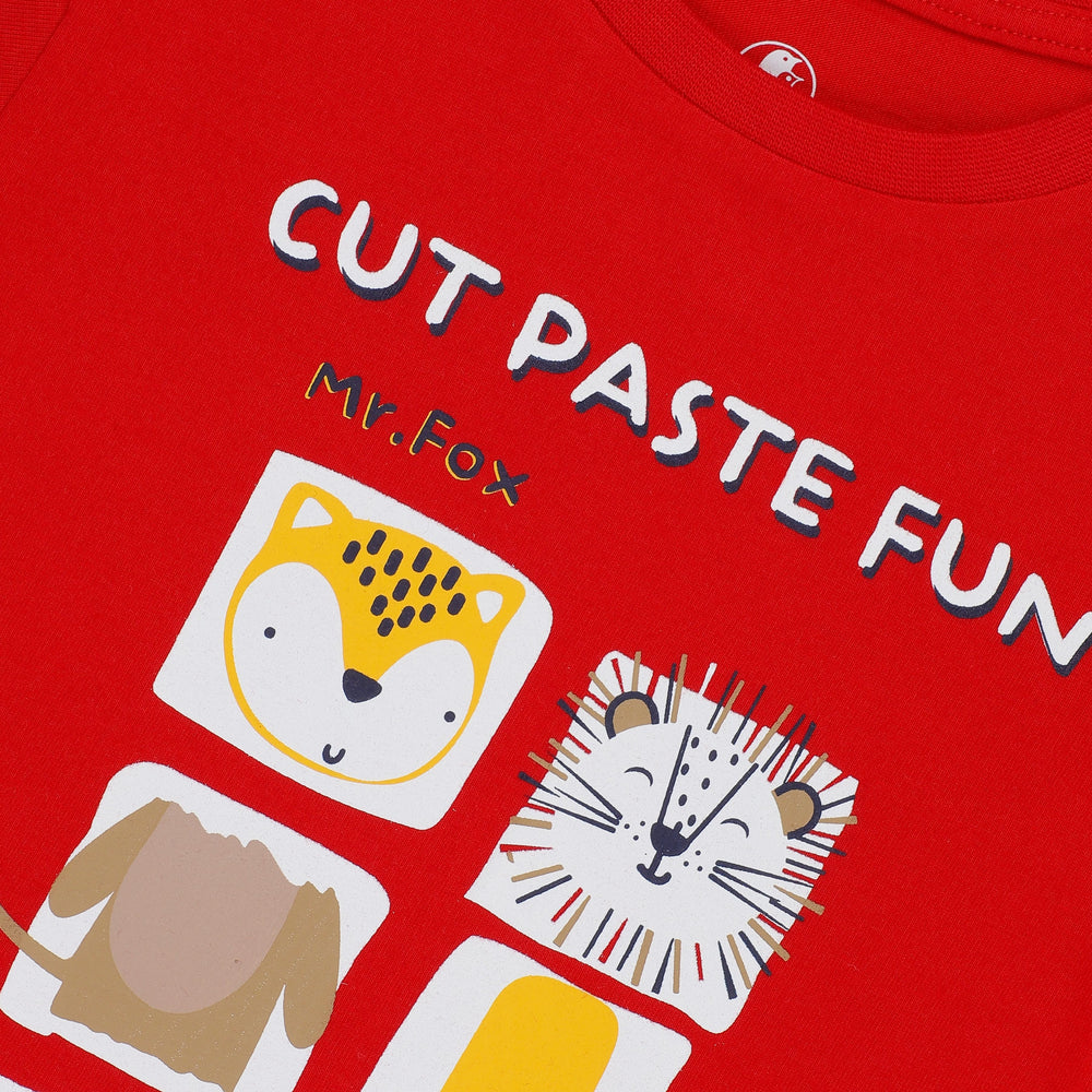 Baby-764 Boys Cut Paste Fun Tee Set - Organic Cotton
