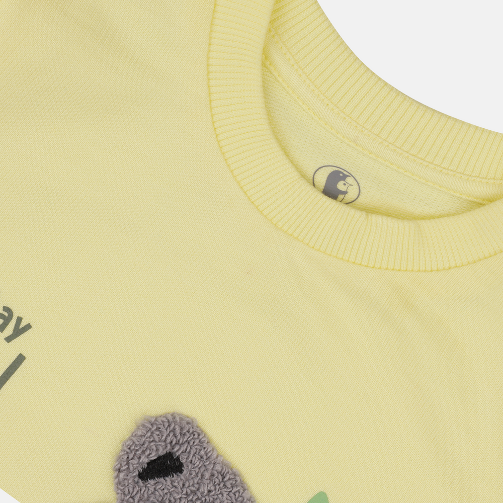 Baby Girl Koala Embroidered Tee  - Organic Cotton