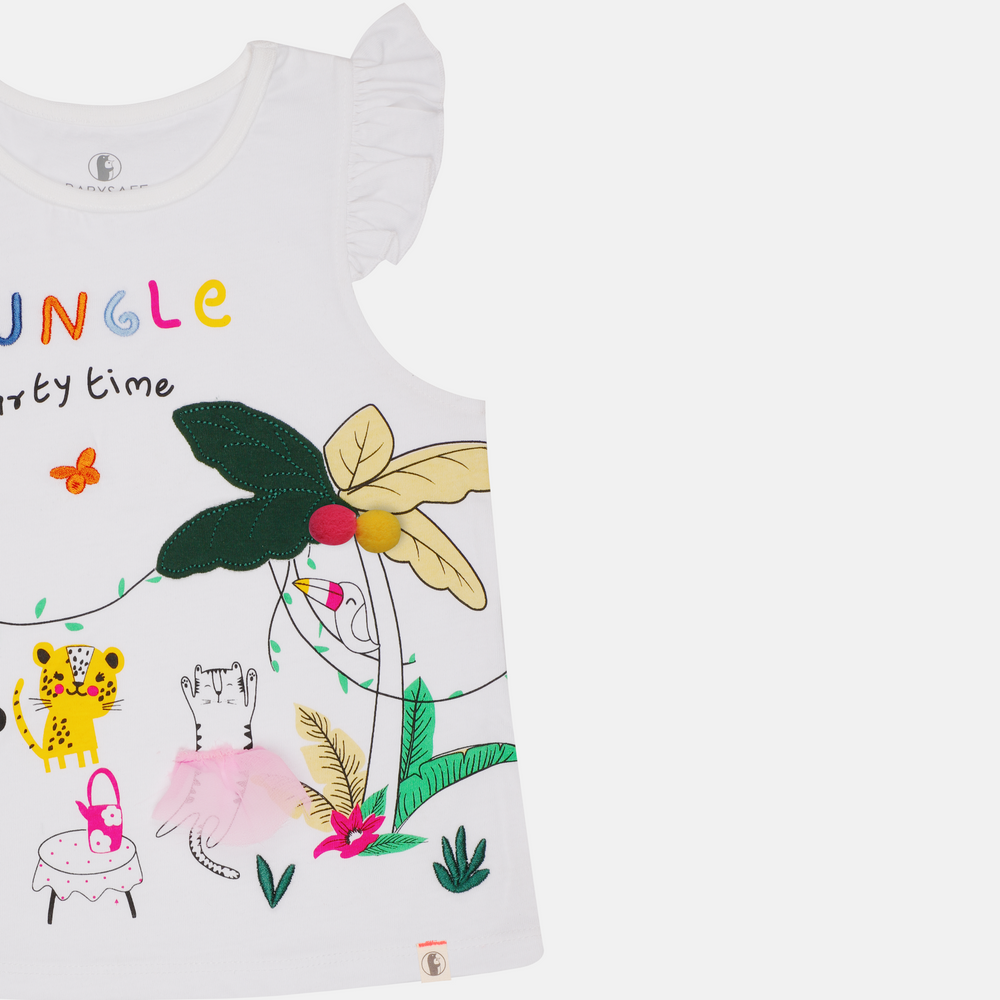 Baby-797 Girls Jungle Party Top - Organic Cotton