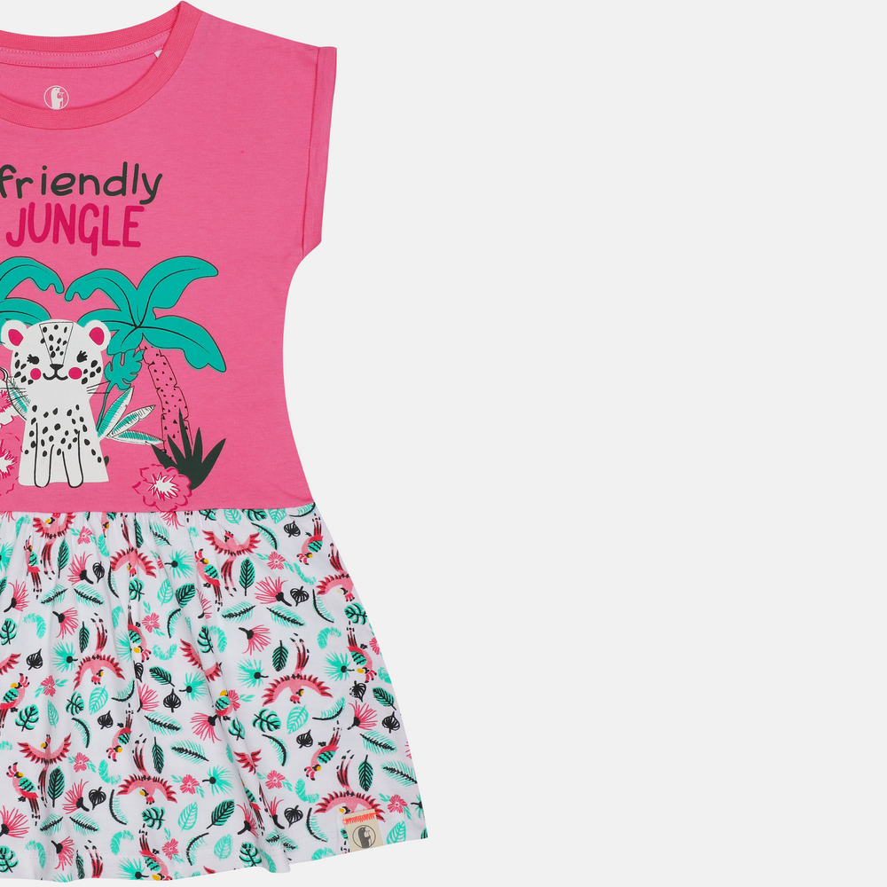 Baby-815 Girls Friendly Jungle Dress - Organic Cotton