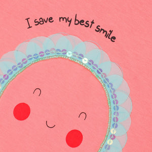 Baby-798 Girls Pretty Smile Top - Organic Cotton