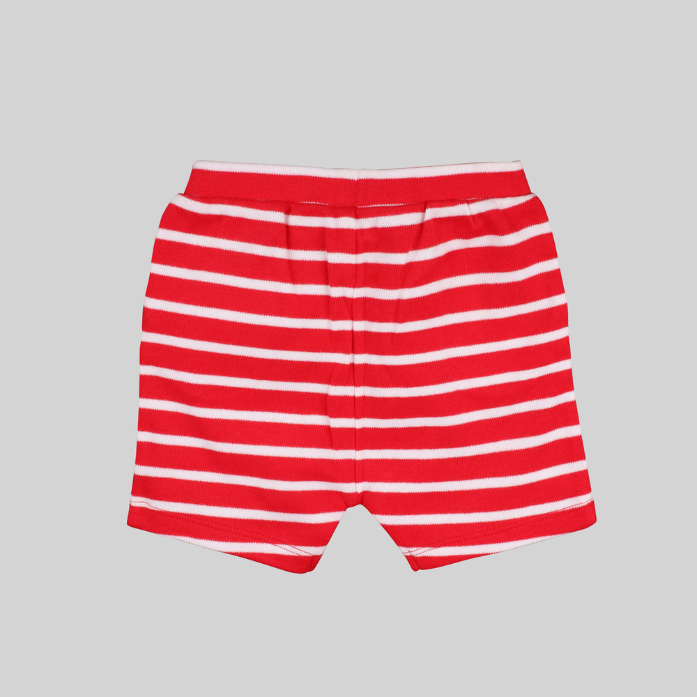 Baby-543 Boy shorty Set (Red) - Organic cotton