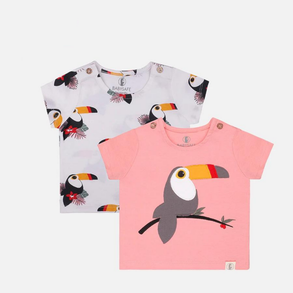 BABY-596 Unisex Toucan 2 Pack Tees - Organic Cotton
